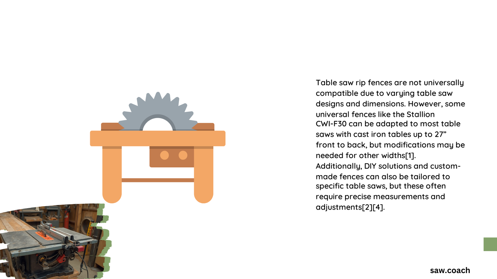 are table saw rip fences universal