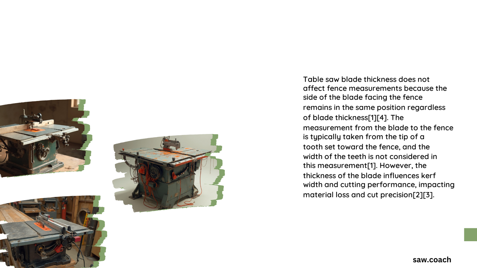 does table saw blade thickness affect fence measurements