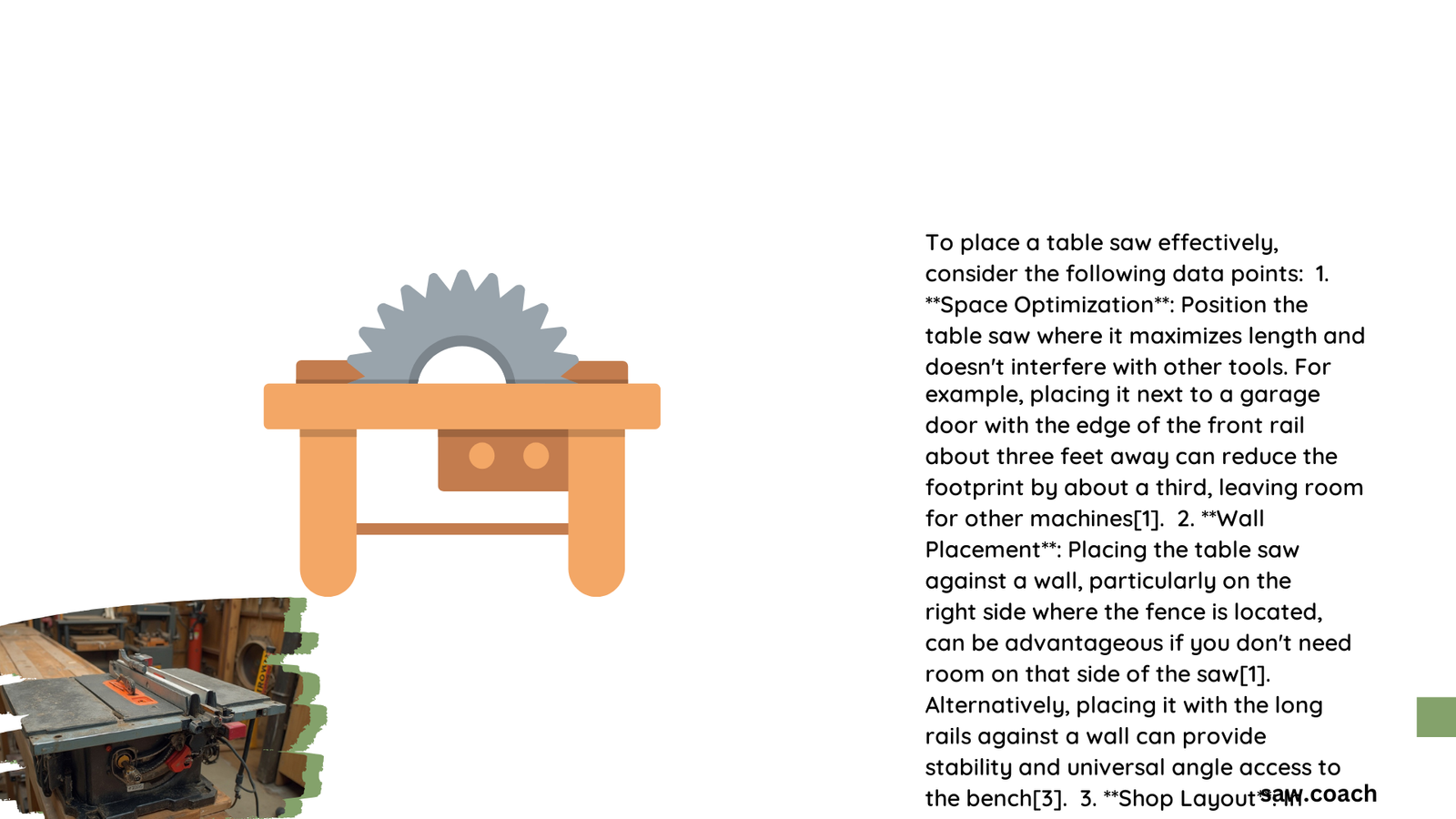 where to put a table saw